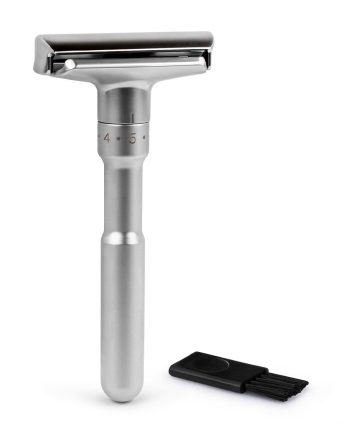 Adjustable Double Edge Classic Safety Razor (1 Razor & 5 pcs Titanium Coated Blades)
