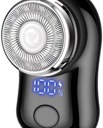 Mini Electric Shaver, Portable Powerful Storm Razor for Men Women, USB C Rechargeable, Battery Power Display, Lightweight Razor for Travel Office Business Trip Black