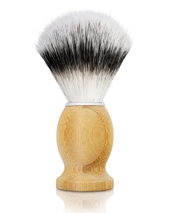 Hand Crafted Shaving Brush for s, Synthetic Hair Bristle for Wet Shave, Comfortable Bamboo Handle, Best Gift for Bearded Man