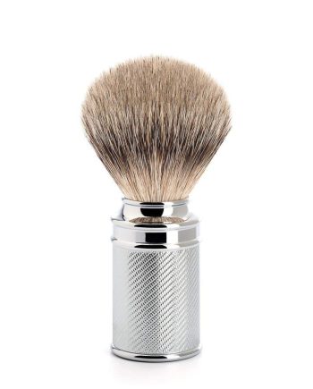 Traditional Silvertip Badger Shaving Brush | Chrome Plated Stainless Steel Handle | Luxury Shave Accessory for Men