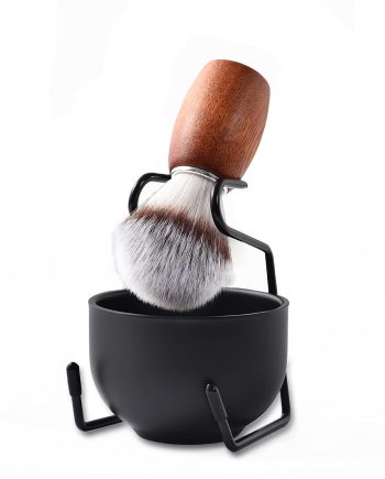 Shaving Brush Set for Men, 3pcs Shaving Set Includes Shaving Brush Shaving Bowl and Brush Stand