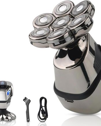 7D Head Shavers for Bald Men - Electric Detachable Bald Shavers - IPX7 Waterproof Wet Dry Razor for Blader - Rechargeable Type C Charger with Cleaning Brush