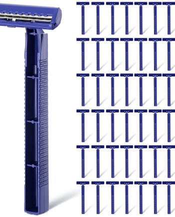 Twin Blade Razors for Men Stainless Steel Disposable Razors Men Bulk Plastic Shavers Multipurpose Portable Manual Disposable Shavers for Bathing Hotel Travel(1000 Pieces)