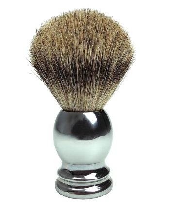 Badger Shaving Brush with Metal Handle Durable Shaving Brushes for Men Handmade Traditional Wet Shaving Cream Brush (Fine Badger)