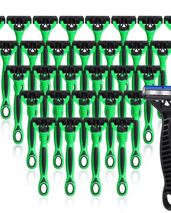 36 Pcs Mens Disposable Razors Bulk 3 Blade Sensitive Head Shaving Razors for Men Travel Hotel Spa Christmas Party Gift