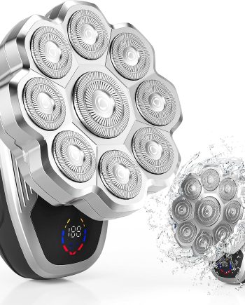 Electric Razor for Men,Head Shavers for Bald Men,Electric Shavers for Men with Wet & Dry Bald Head Shaver 9D Floating, 5-in-1 Body Shavers Comes with Magnetic Detachable Blades